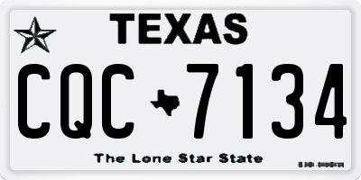 TX license plate CQC7134