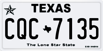TX license plate CQC7135