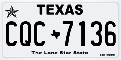 TX license plate CQC7136