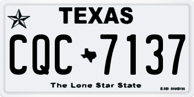 TX license plate CQC7137
