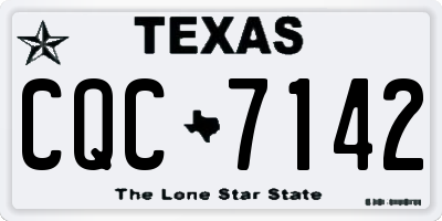 TX license plate CQC7142