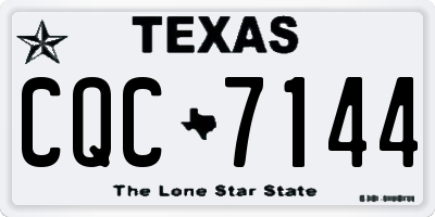 TX license plate CQC7144