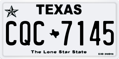 TX license plate CQC7145