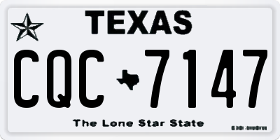 TX license plate CQC7147