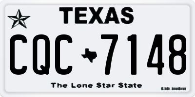 TX license plate CQC7148