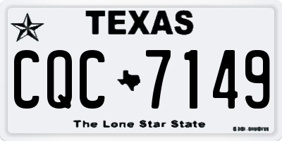 TX license plate CQC7149
