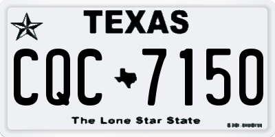 TX license plate CQC7150