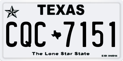 TX license plate CQC7151