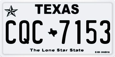 TX license plate CQC7153