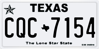 TX license plate CQC7154