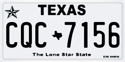 TX license plate CQC7156