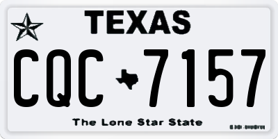 TX license plate CQC7157