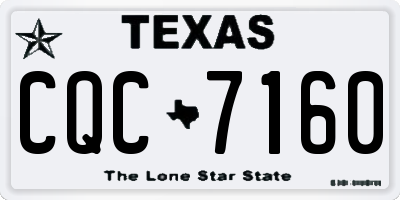 TX license plate CQC7160