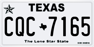 TX license plate CQC7165