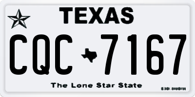 TX license plate CQC7167