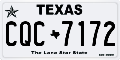 TX license plate CQC7172