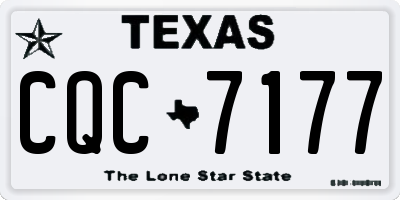TX license plate CQC7177