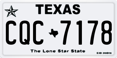 TX license plate CQC7178