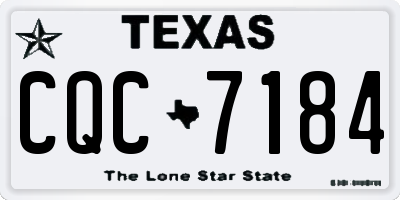 TX license plate CQC7184