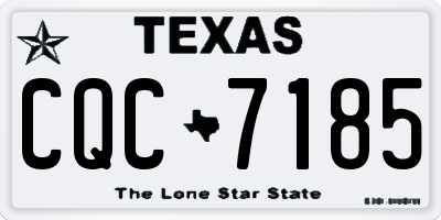 TX license plate CQC7185