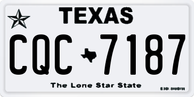 TX license plate CQC7187