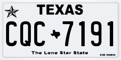 TX license plate CQC7191