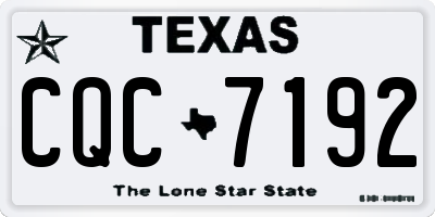 TX license plate CQC7192