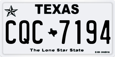 TX license plate CQC7194