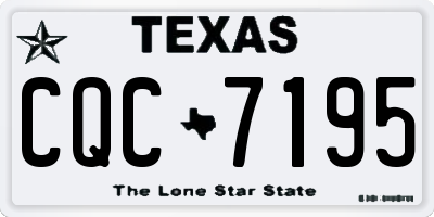 TX license plate CQC7195
