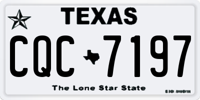 TX license plate CQC7197