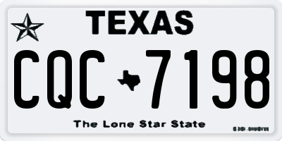 TX license plate CQC7198
