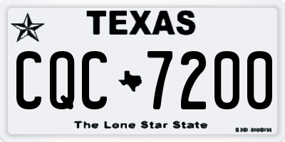 TX license plate CQC7200