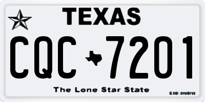 TX license plate CQC7201