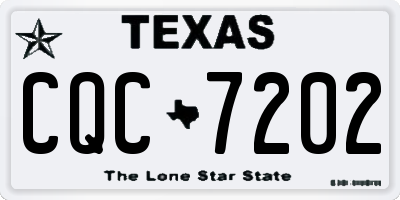 TX license plate CQC7202