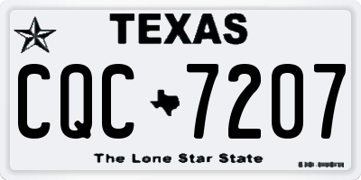 TX license plate CQC7207
