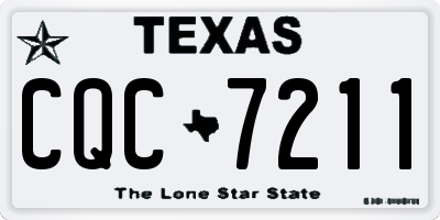 TX license plate CQC7211