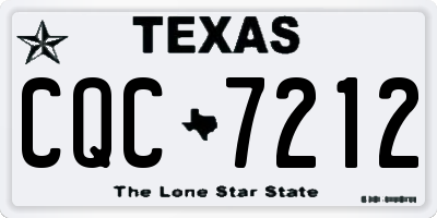 TX license plate CQC7212
