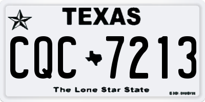 TX license plate CQC7213