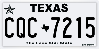 TX license plate CQC7215
