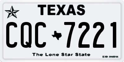 TX license plate CQC7221