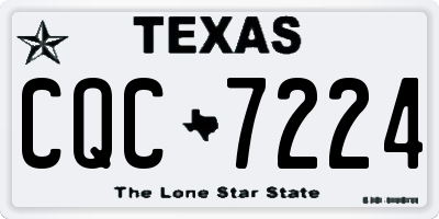 TX license plate CQC7224