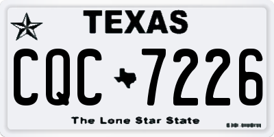 TX license plate CQC7226