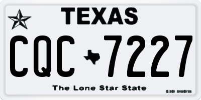 TX license plate CQC7227