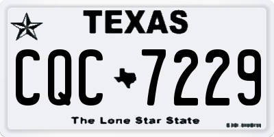 TX license plate CQC7229