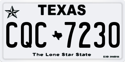 TX license plate CQC7230