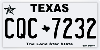 TX license plate CQC7232