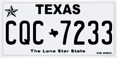 TX license plate CQC7233