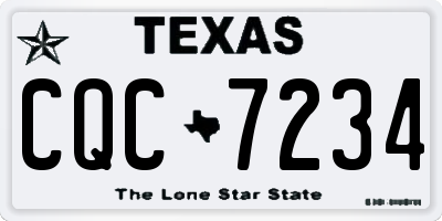 TX license plate CQC7234
