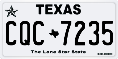 TX license plate CQC7235