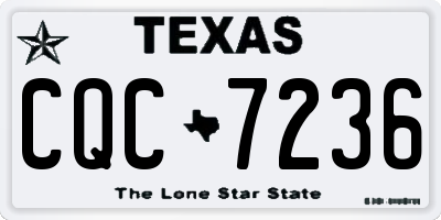 TX license plate CQC7236